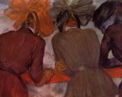 埃德加德加 - Women Leaning on a Railing